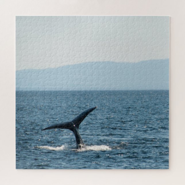 Humpback Whale Tale Landschaftlich Alaska Jigsaw P (Horizontal)