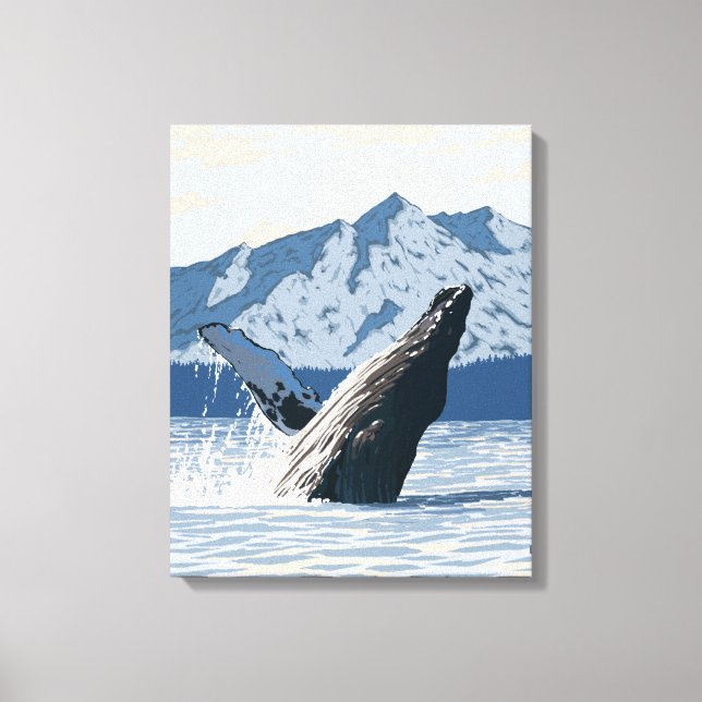 Humpback Whale - Wrangell, Alaska Leinwanddruck (Vorderseite)