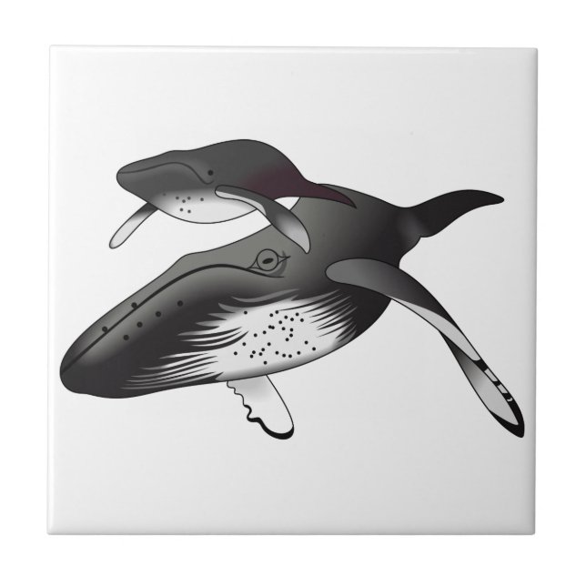 Humpback Whales Fliese (Vorderseite)