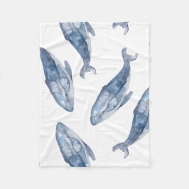 Humpbackwale in Aquarellen Fleecedecke