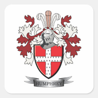 Humphrey Familienwappen Coat of Arms Quadratischer Aufkleber