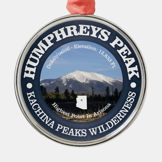 Humphrey-Peak Ornament Aus Metall (Vorne)