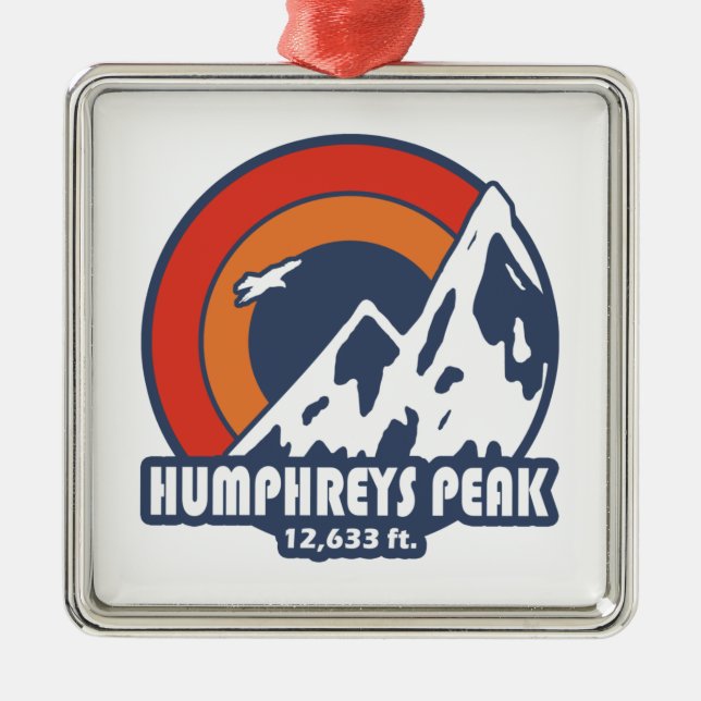 Humphreys Peak Arizona Ornament Aus Metall (Vorne)