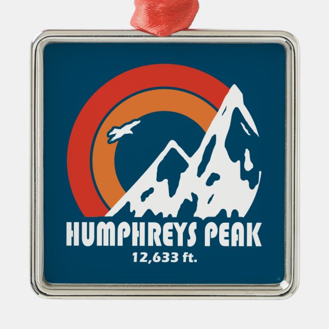 Humphreys Peak Arizona Ornament Aus Metall (Vorne)