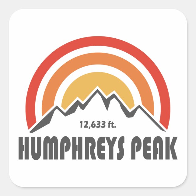 Humphreys Peak Quadratischer Aufkleber (Vorderseite)