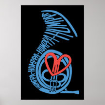Humppa Liebe Blue2 Poster oder Print