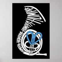Humppa Love Blue Dark Poster ou Imprimer