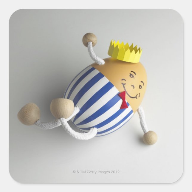 Humpty-Dummy Quadratischer Aufkleber (Vorderseite)