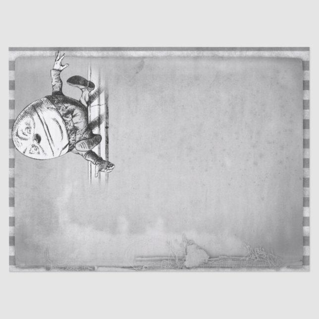 Humpty Dumpty Alice im Wunderland Decoupage Seidenpapier (Vorderseite)