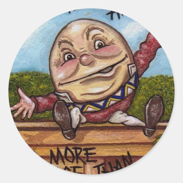 HUMPTY DUMPTY Alice im Wunderland Sticker (Vorderseite)
