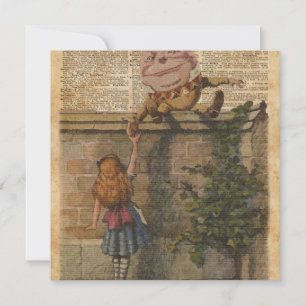 Humpty Dumpty & Alice Vintag Book Illustration