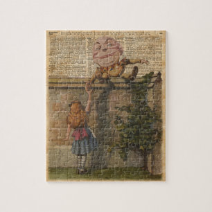 Humpty Dumpty & Alice Vintage-Buchillustration
