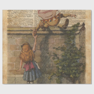 Humpty Dumpty & Alice Vintage-Buchillustration Geschenkpapier