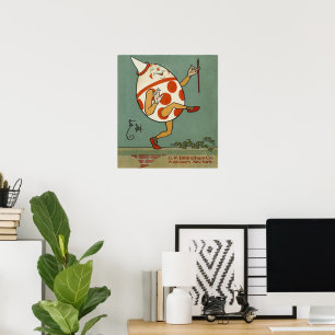 Humpty Dumpty, alte Mother-Goose-Kinderreimweise Poster