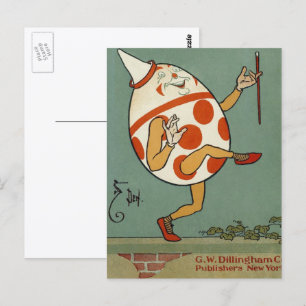 Humpty Dumpty, alte Mother-Goose-Kinderreimweise Postkarte