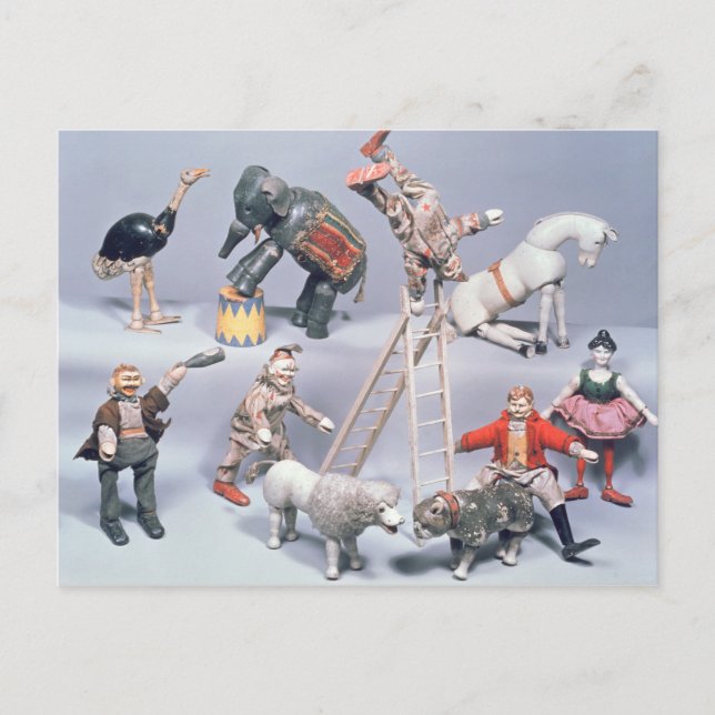 Humpty Dumpty Circus acrobats und Menagerie Postkarte (Vorderseite)