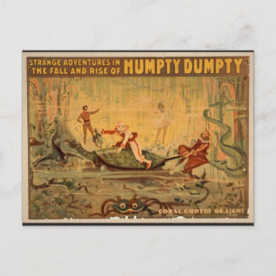 Humpty Dumpty, 'Coral Grotto of Light' Retro Theat Postkarte