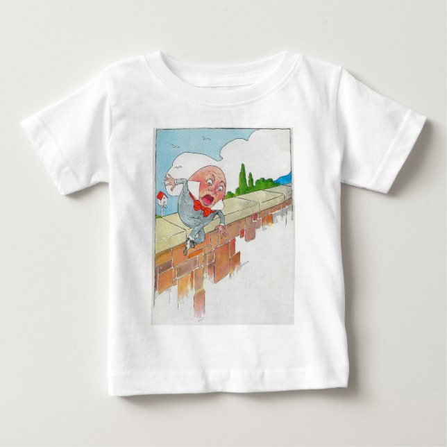 Humpty Dumpty gesessen auf einer Wand Baby T-shirt (Vorderseite)