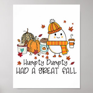 Humpty Dumpty hatte einen großen Fall Funny Egg Th Poster