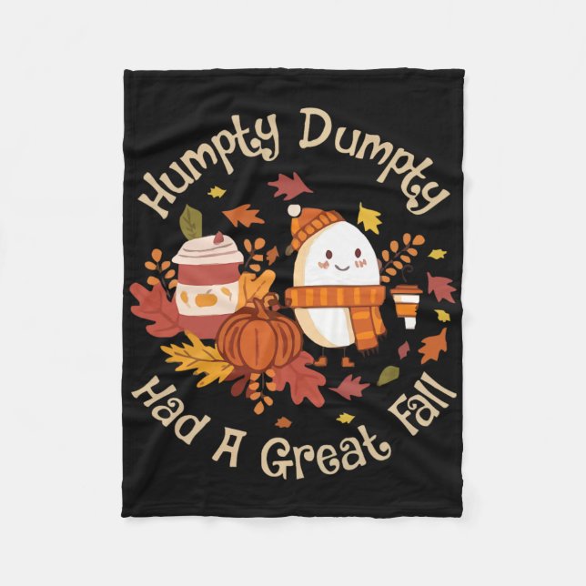 Humpty Dumpty hatte einen großen Fall glücklichen  Fleecedecke (Vorderseite)