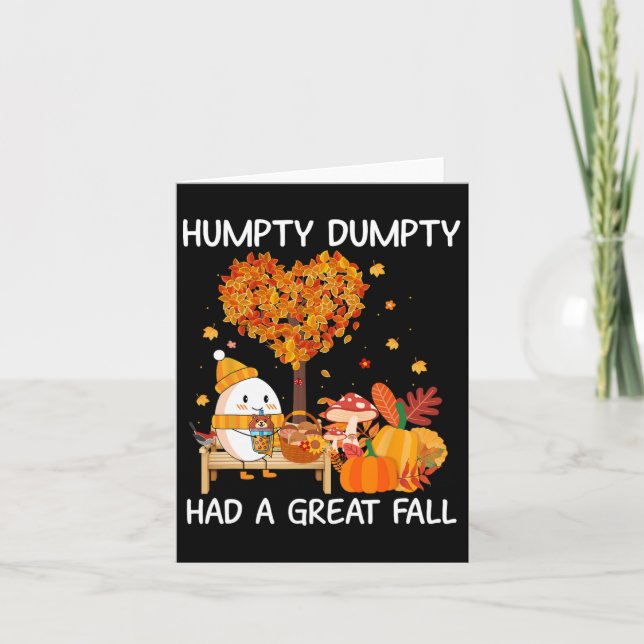 Humpty Dumpty hatte einen großen Fall glücklichen  Karte (Vorderseite)