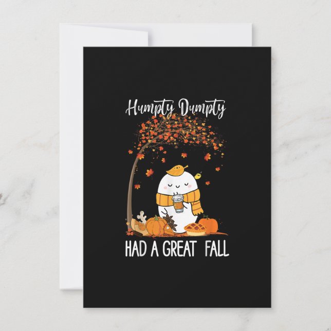 Humpty Dumpty hatte einen großen Fall Pumpkin Herb Einladung (Vorderseite)