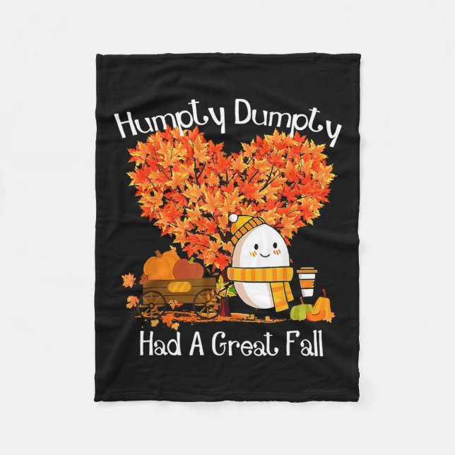 Humpty Dumpty hatte einen großen Herbstrückgang -  Fleecedecke (Vorderseite)