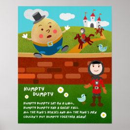 Humpty Dumpty Kinderreim-Klassenzimmerposter Poster