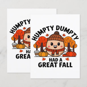Humpty Dumpty, lustiger Erntedank Begleitkarte