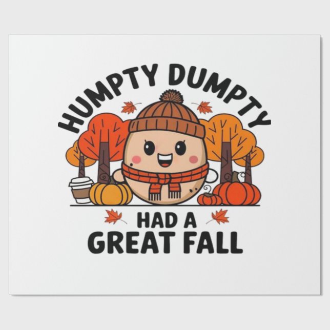 Humpty Dumpty, lustiger Erntedank Geschenkpapier (Flach)