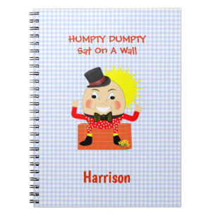 Humpty Dumpty Niedlich Kinderzimmer Rhyme Personal Notizblock