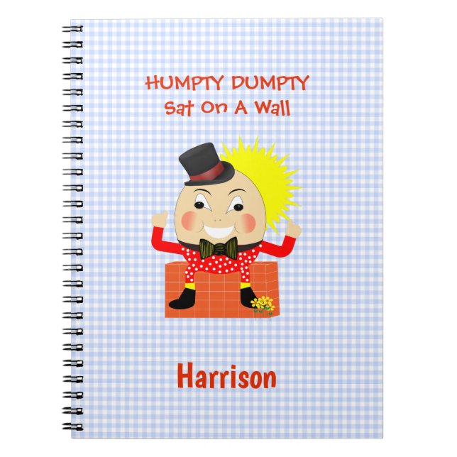 Humpty Dumpty Niedlich Kinderzimmer Rhyme Personal Notizblock (Vorderseite)