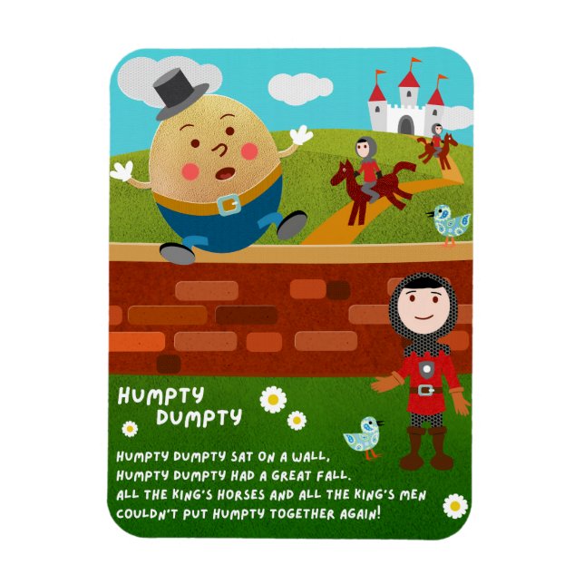 Humpty Dumpty Nursery Rhyme Magnet (Vertical)