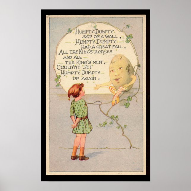Humpty Dumpty Nursery Rhyme Poster (Vorne)