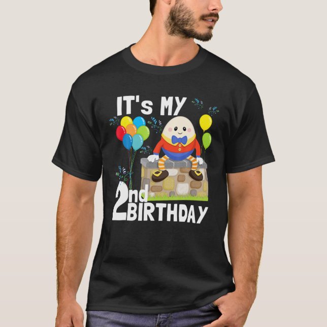 Humpty Dumpty Nursery Song Rhyme Toddler 2Nd Birth T-Shirt (Vorderseite)