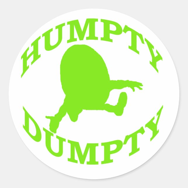 Humpty Dumpty Runder Aufkleber (Vorderseite)