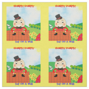 Humpty Dumpty saß auf einem Kinderzimmer-Rhyth-De Stoff