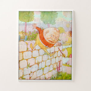 Humpty Dumpty Sat auf einer Mauer