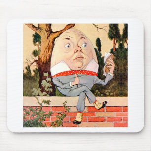 Humpty Dumpty SAT auf einer Wand im Märchenland Mousepad