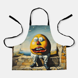 Humpty Dumpty sitzt an einer Wand Schürze