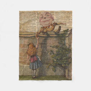 Humpty Dumpty u. Vintage Buch-Illustration Alices Fleecedecke