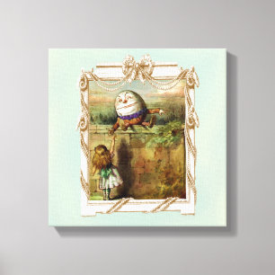 Humpty Dumpty und Alice Leinwanddruck
