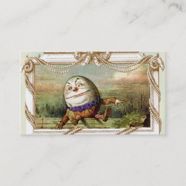 Humpty Dumpty und Alice Visitenkarte (Vorderseite)
