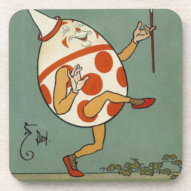Humpty Dumpty, Vintages Gänse-Kinderzimmer Rhyme Getränkeuntersetzer (Vorderseite)