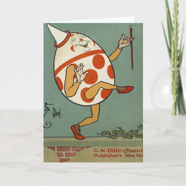 Humpty Dumpty, Vintages Gänse-Kinderzimmer Rhyme Karte (Vorderseite)