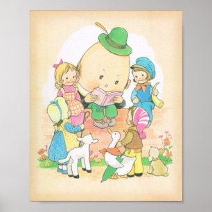 Humpty Dumpty, Vintages Kinderzimmer Rhymes, Mabel Poster