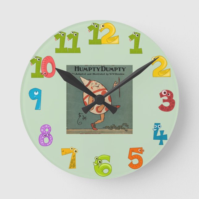 Humpty Dumpty Wanduhr (Vorderseite)