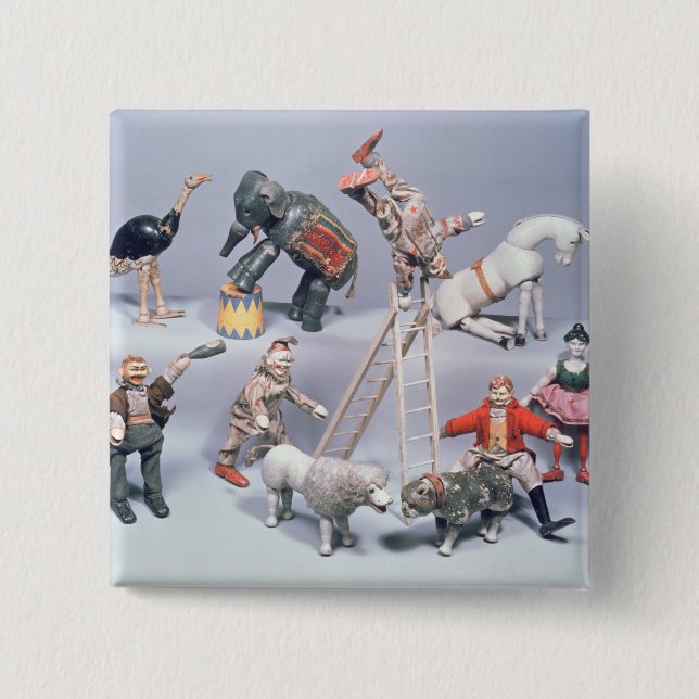 Humpty Dumpty Zirkusakrobaten und Menagerie Button (Vorderseite)