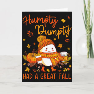 Humpty Funny Dumpty Hatte Einen Großen Sturz Glück Karte