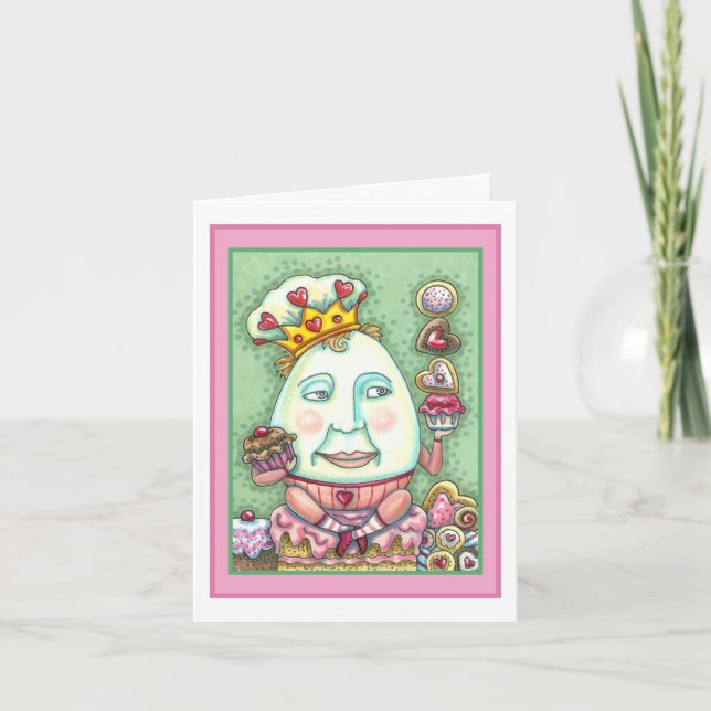 HUMPTY KING, HEARTS & CONFEKECTS, VALENTINE Blank Karte (Vorderseite)